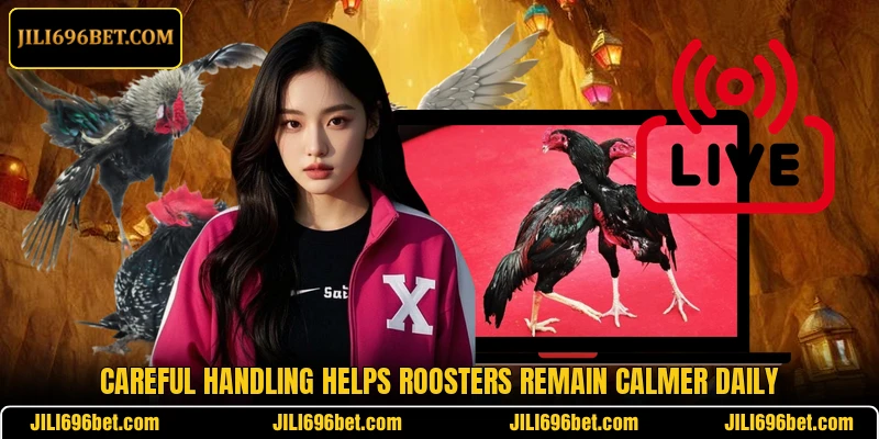 Careful handling helps roosters remain calmer daily