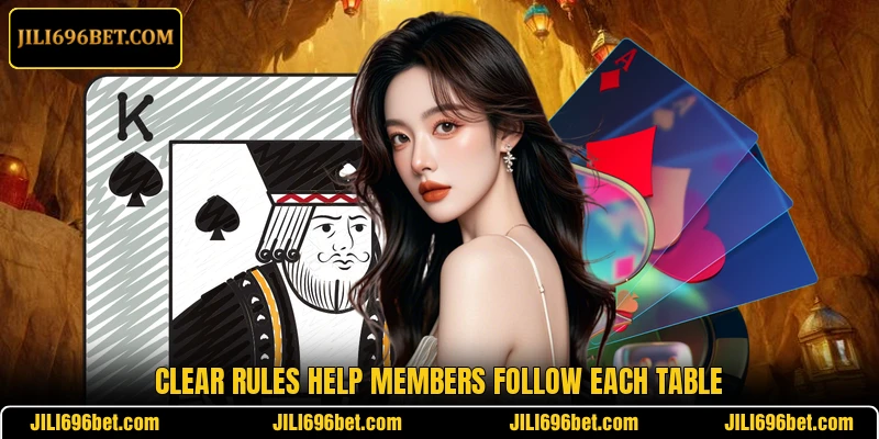 Clear rules help members follow each table
