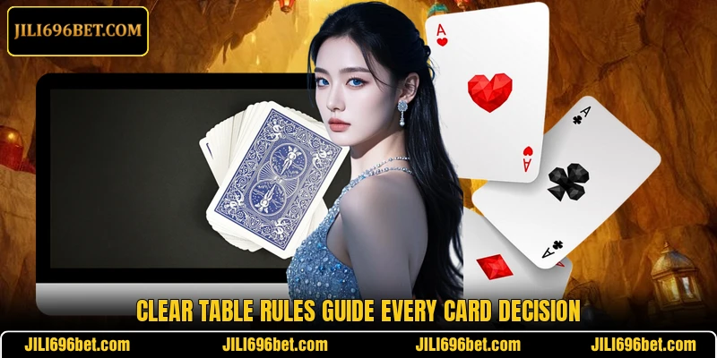 Clear table rules guide every card decision