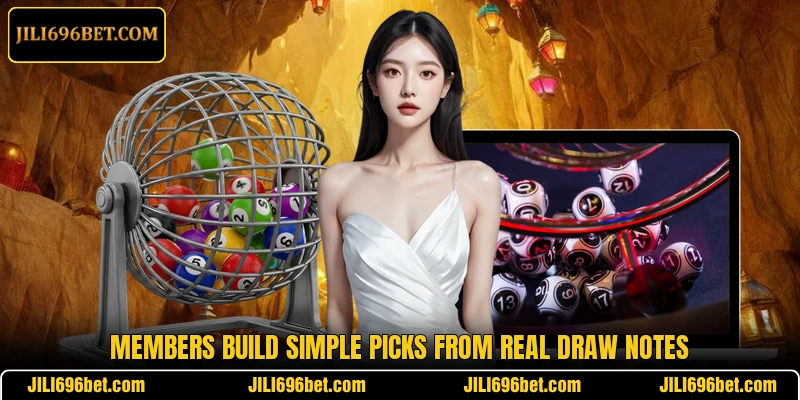 Members build simple picks from real draw notes