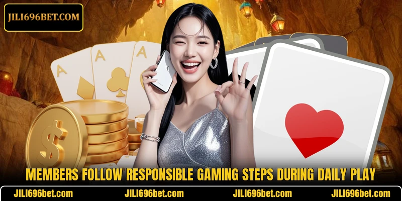 Members follow responsible gaming steps during daily play