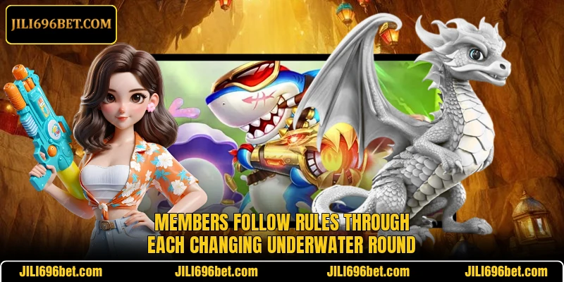 Members follow rules through each changing underwater round
