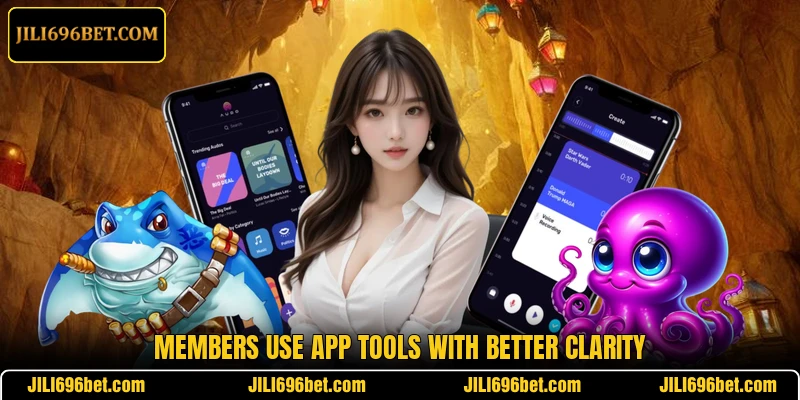 Members use app tools with better clarity