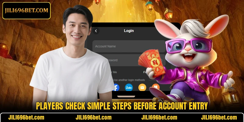 Players check simple steps before account entry