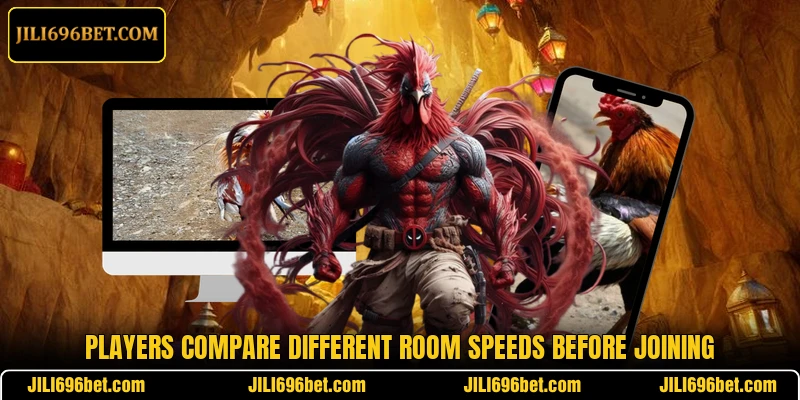 Players compare different room speeds before joining