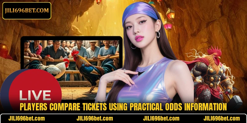 Players compare tickets using practical odds information