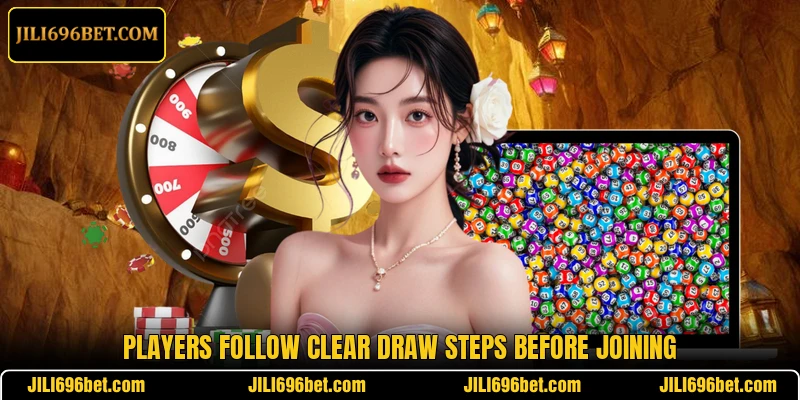 Players follow clear draw steps before joining