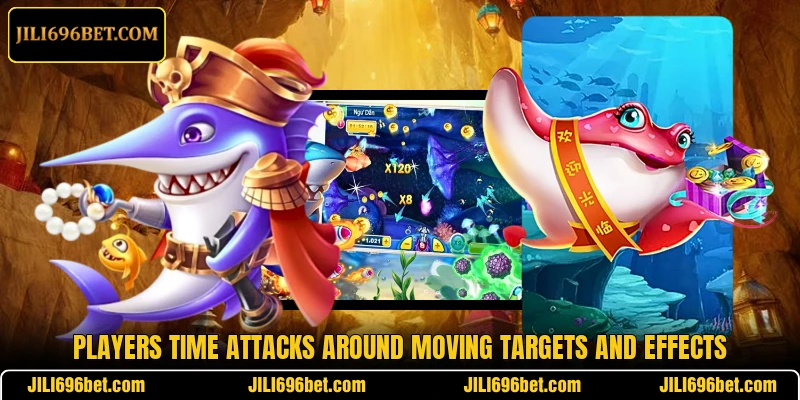 Players time attacks around moving targets and effects