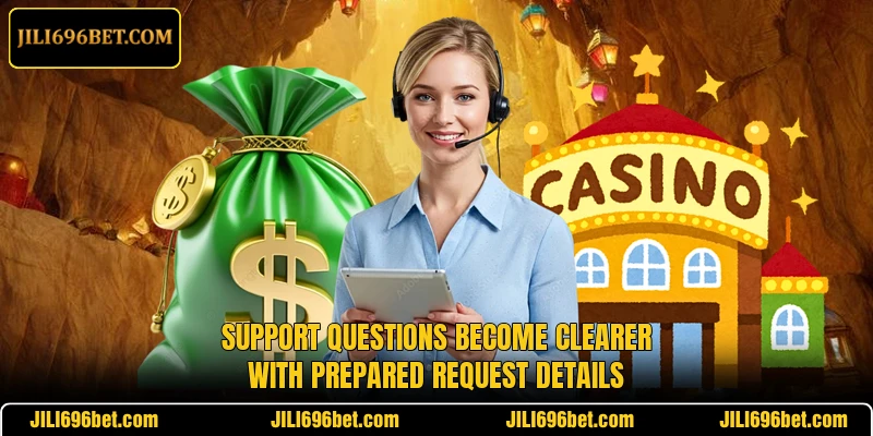Support questions become clearer with prepared request details